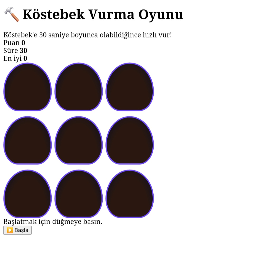 Köstebeği Vur Oyun Oyna